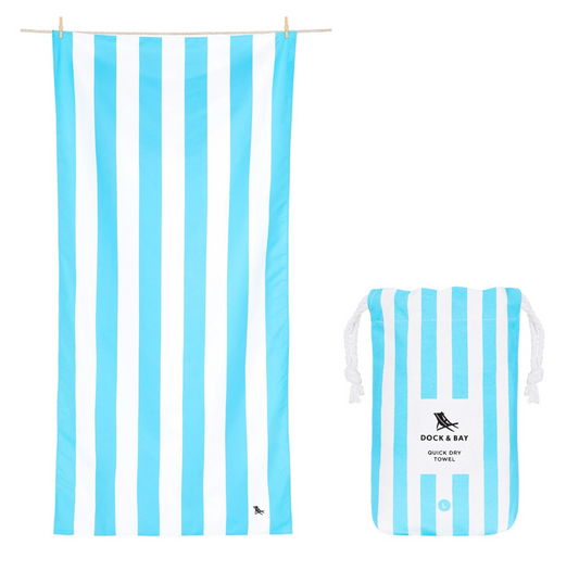 Dock & Bay Quick Dry Towel - Cabana - Tulum Blue