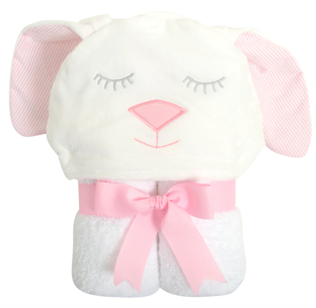Bunny Character Hooded Towel Pink