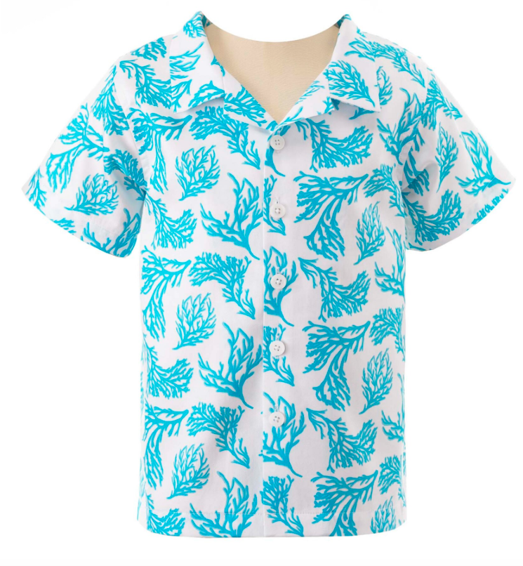 Coral Shirt Aqua