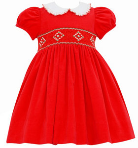 EMILY Red Corduroy Float Dress 374D