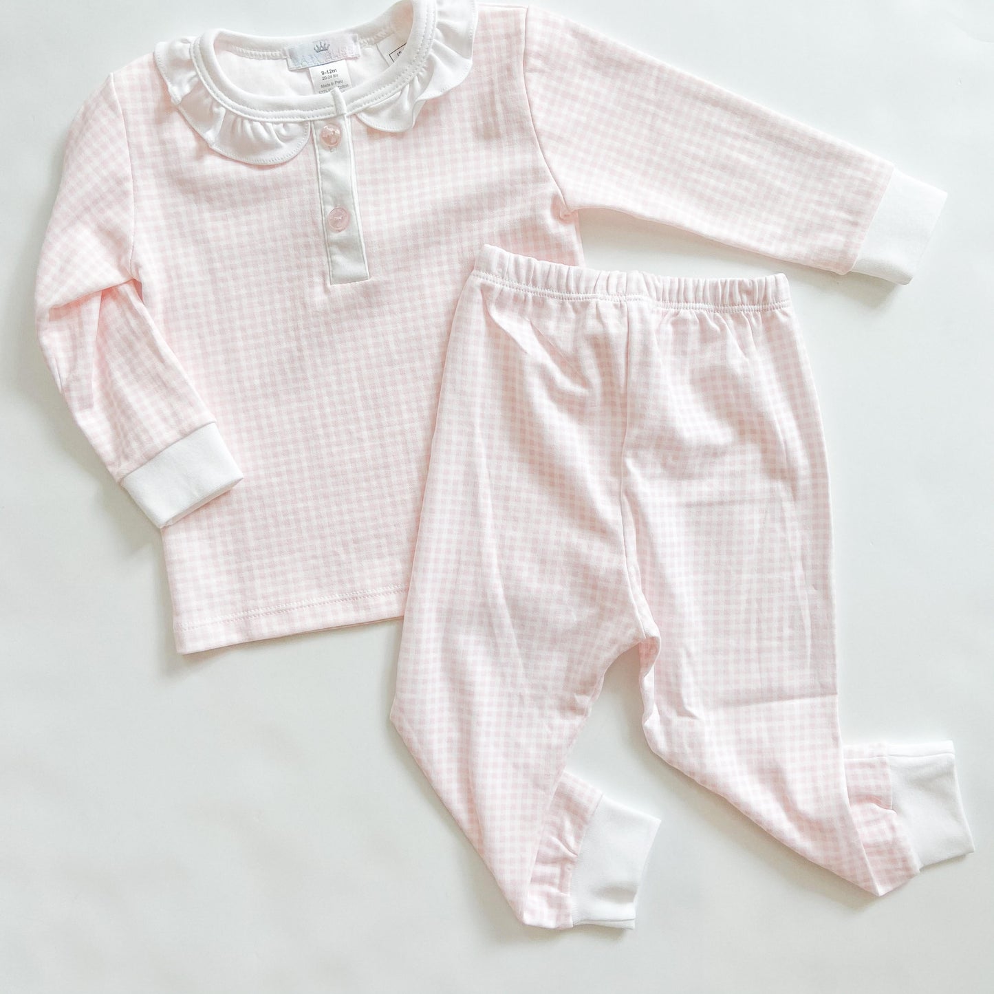 Pink Gingham Ruffle Set - Girls