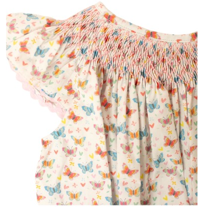 Smocked Millie Bubble Bunch of Butterflies