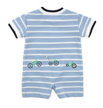 Load image into Gallery viewer, Stripe Knit Shortall With Bikes 4547