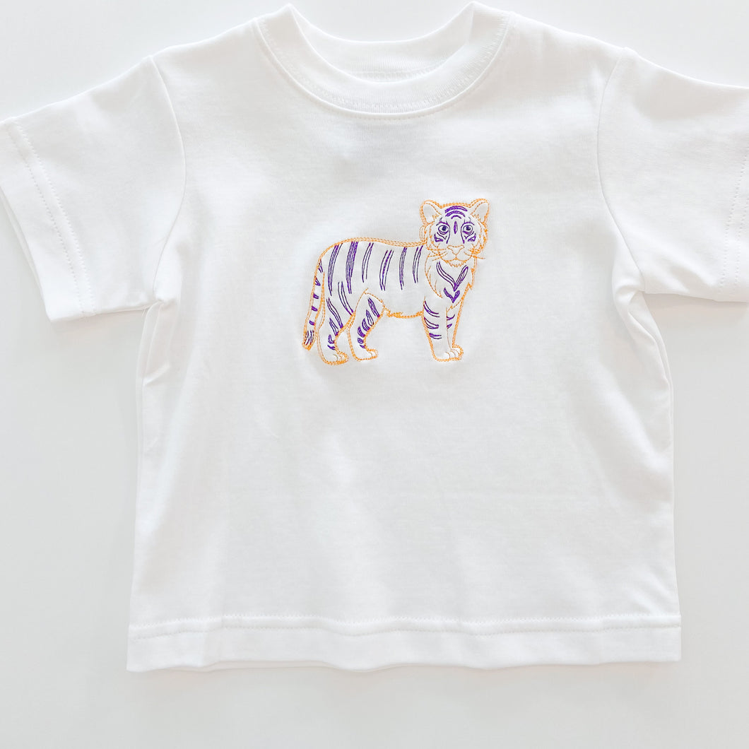 Gold and White Tiger Tee