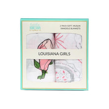 Load image into Gallery viewer, Louisiana Girls Swaddle Set - Pack of 2