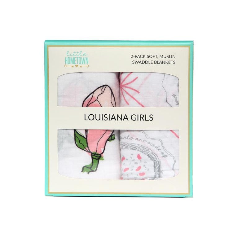 Louisiana Girls Swaddle Set - Pack of 2