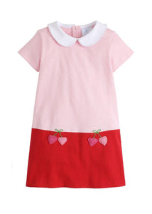 Colorblock Libby Dress Cherry Hearts