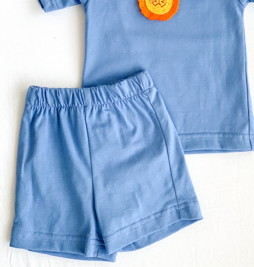 Boy's Periwinkle Blue Knit Shorts 5075SB