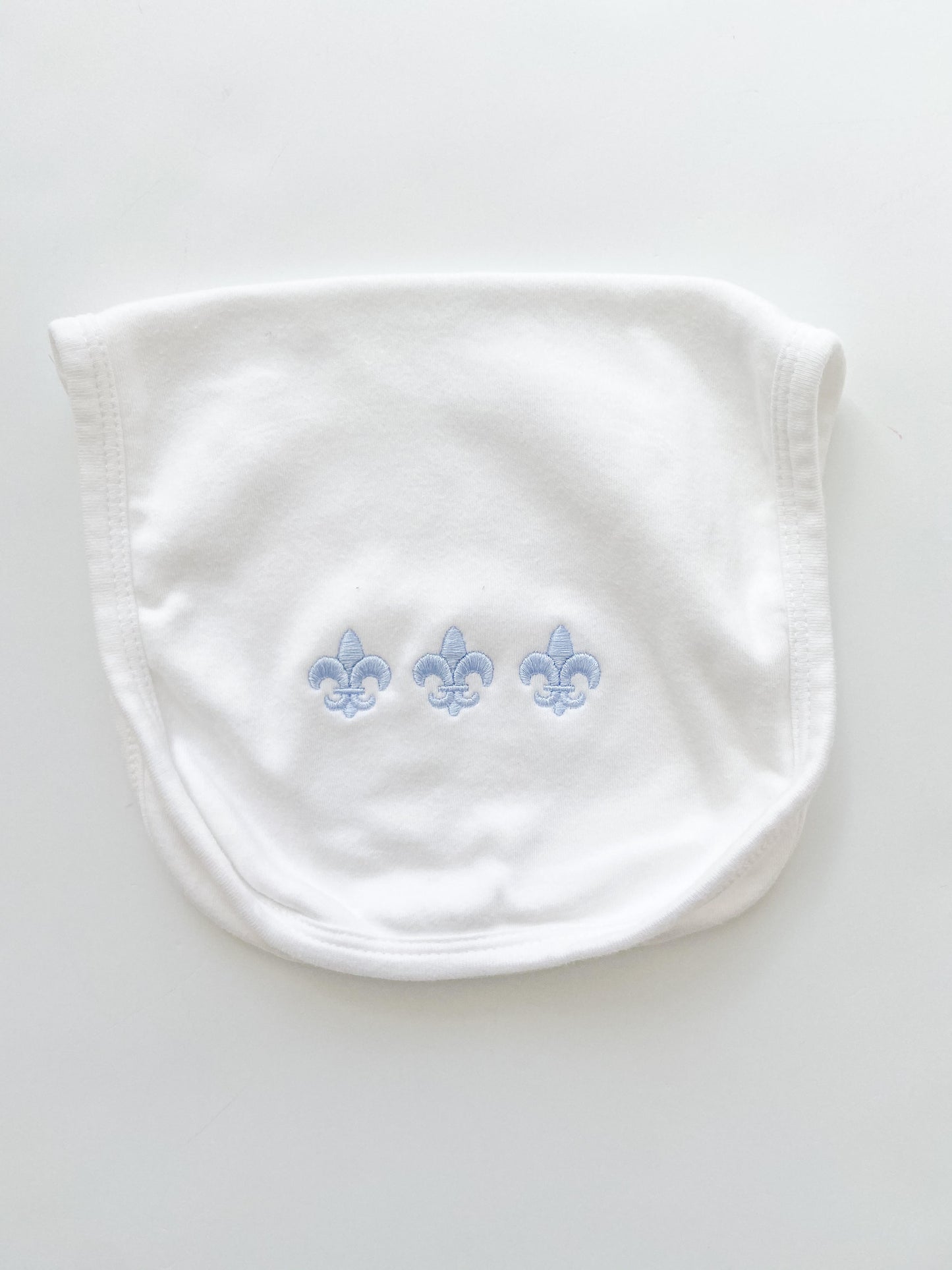 Blue Fleur De Lis Burp Cloth