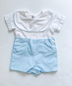Gingham Button On-infant