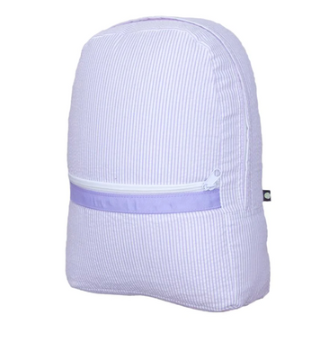 Medium Seersucker Backpack - lilac