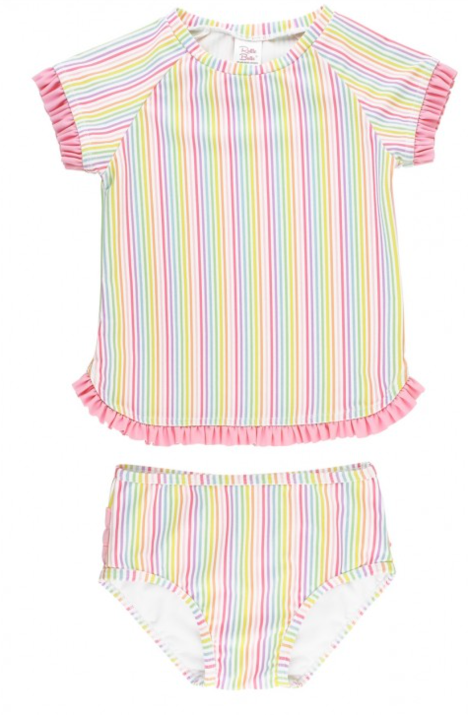 Rainbow Stripe Rash Guard Bikini
