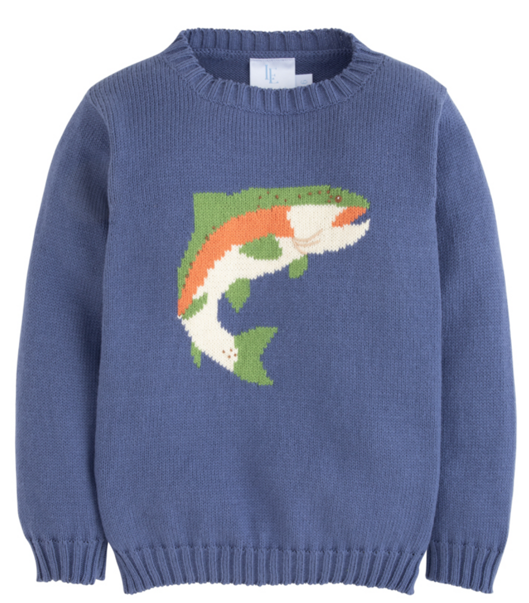 Intarsia Sweater- Trout