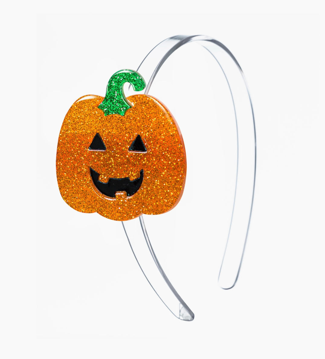 Happy Pumpkin Glitter Orange Headband