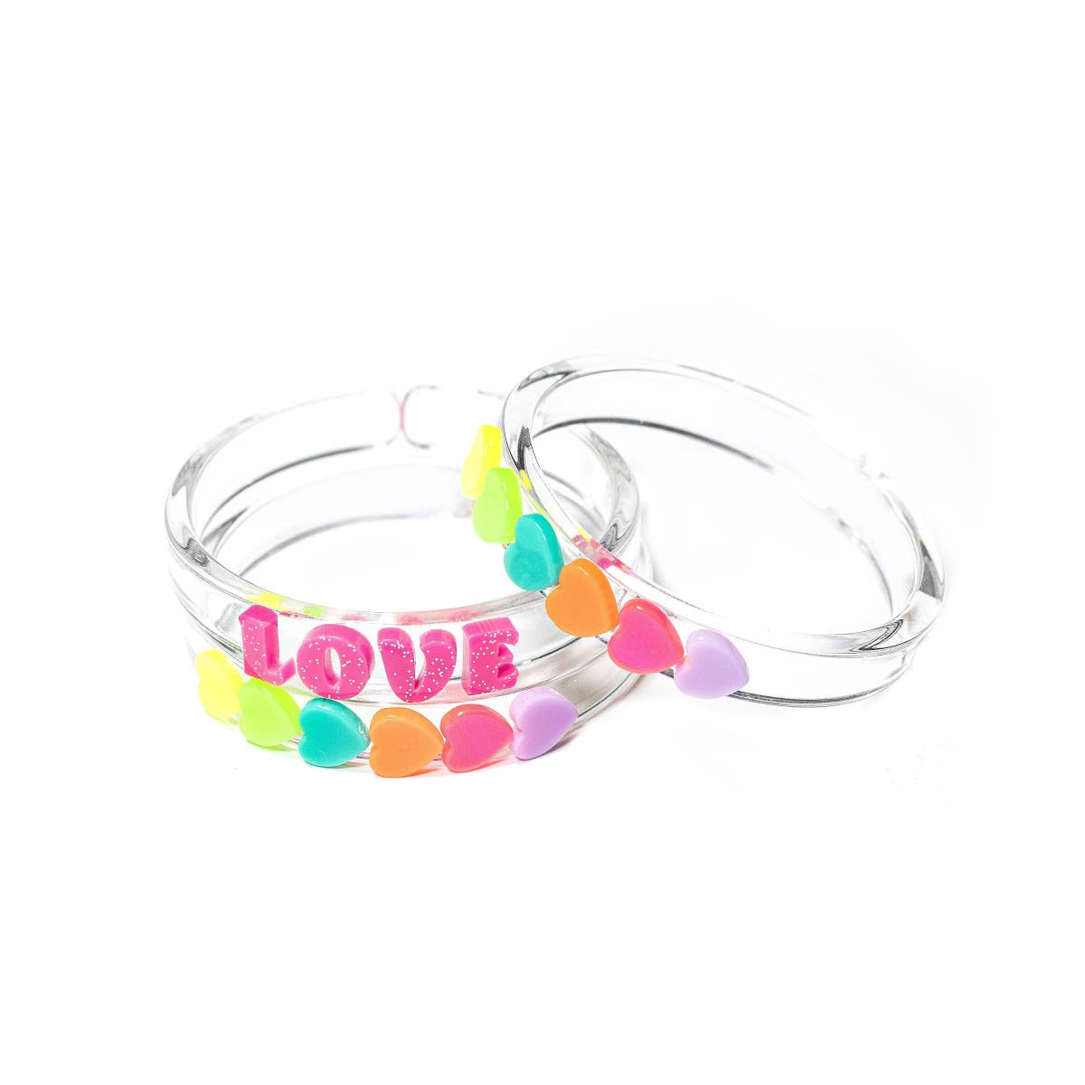 Love & heart bangle