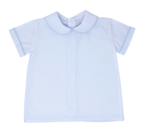 Sibley Shirt - White/Blue Pique