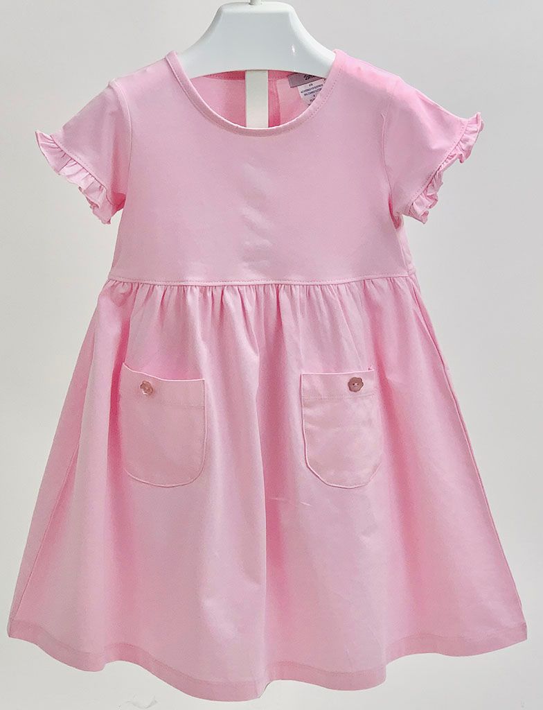 Solid Pink Empire Dress