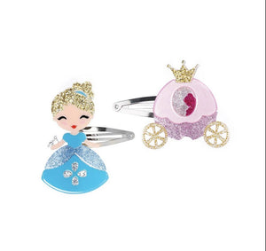 Cute Doll and Carriage Clips - Cinderella