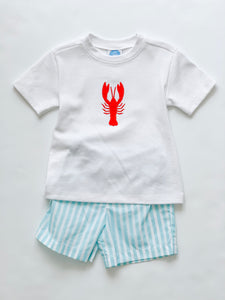 Teal Crawfish Shortset-infant
