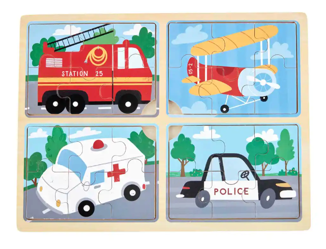Transportation 4 in 1 puzzle