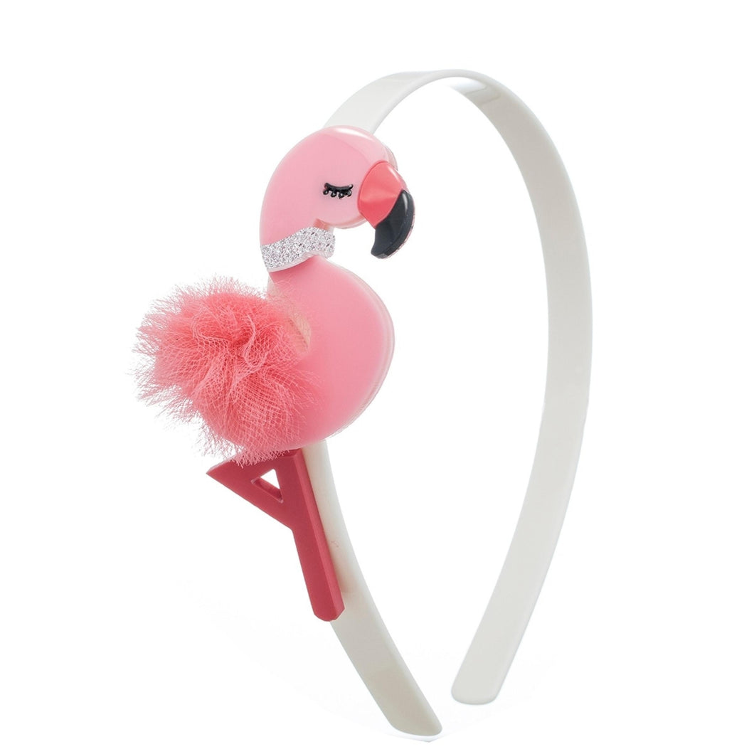 Flamingo Pom Pom Headband