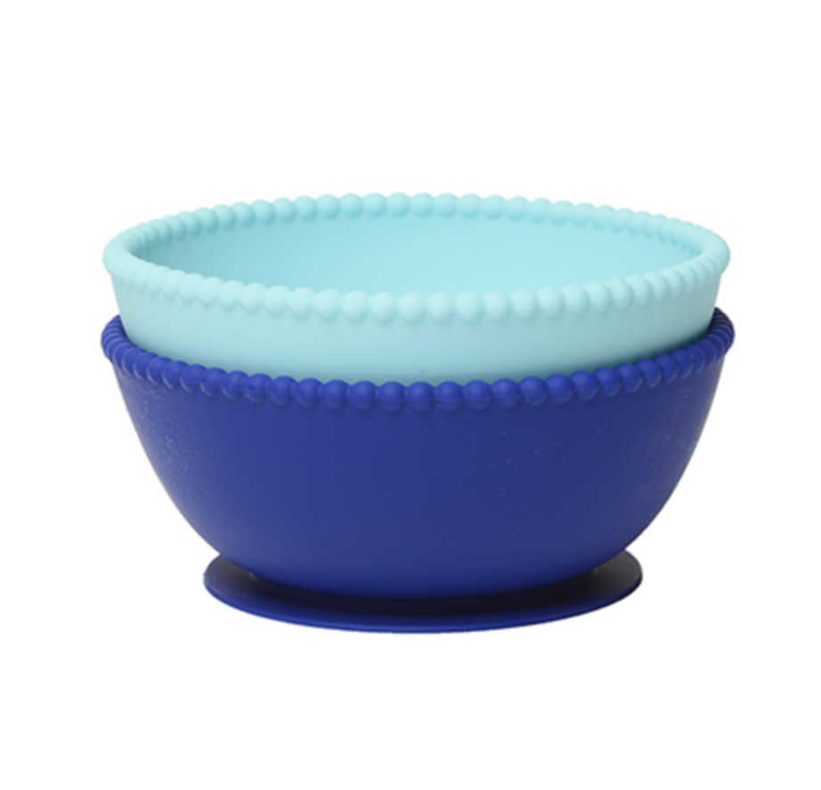 Chewbeads Silicone Bowls (Set of 2) Turquoise/Cobalt