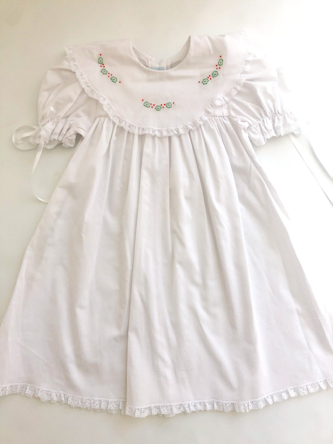Holly Lace Dress White/Red - Infant
