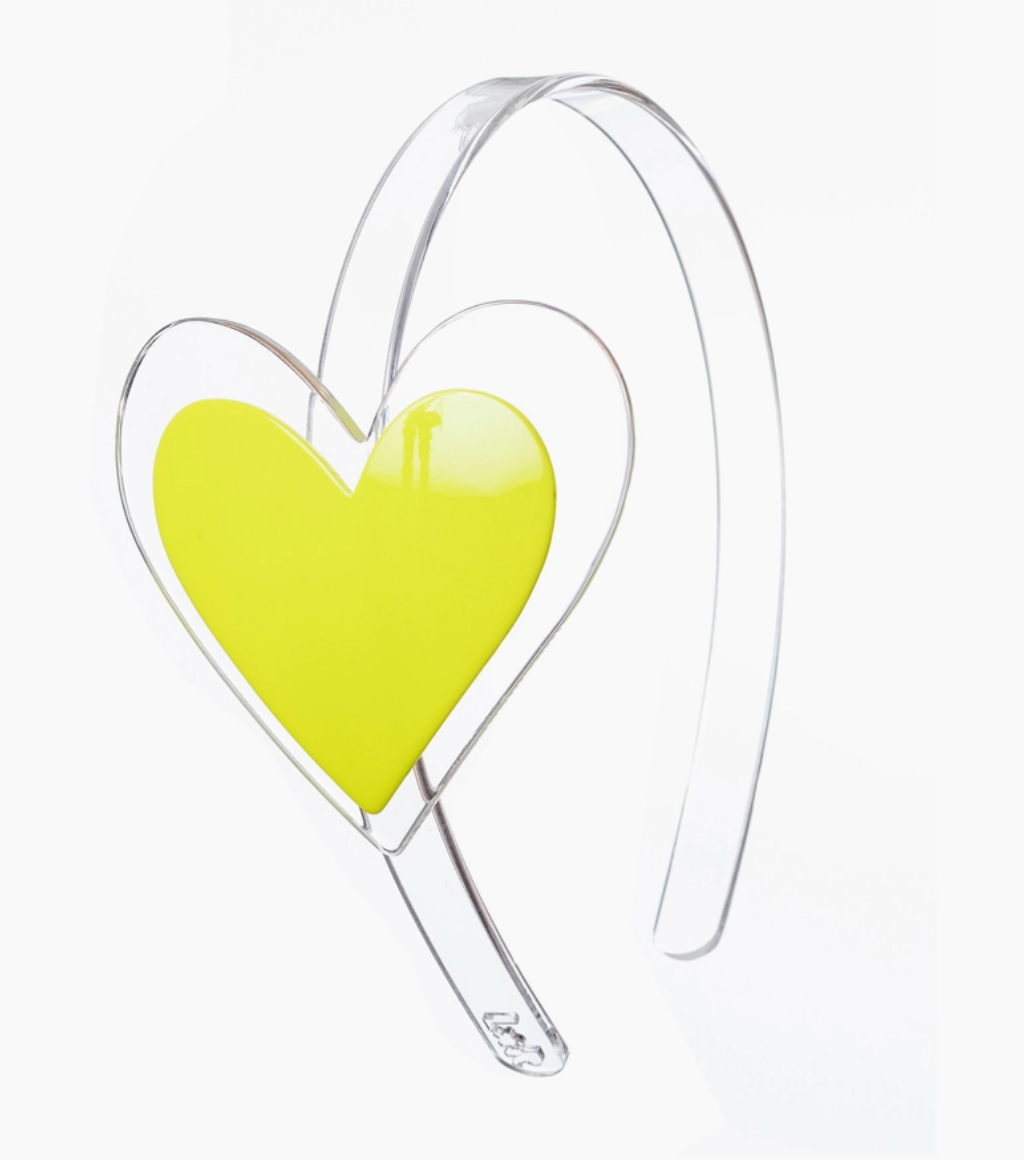 Agatha Heart  citron Headband