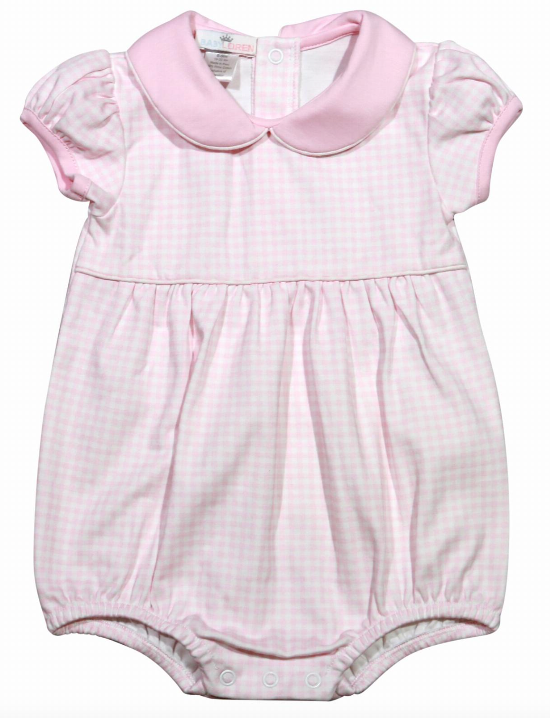 Pink GINGHAM BABY COLLAR Bubble GGP-330