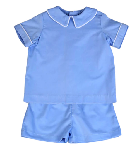 Boy's Short Set Blue Cord 6005A