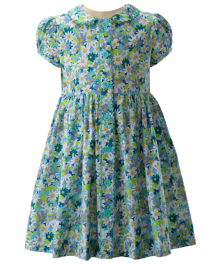Scattered Daisy Button Front Dress