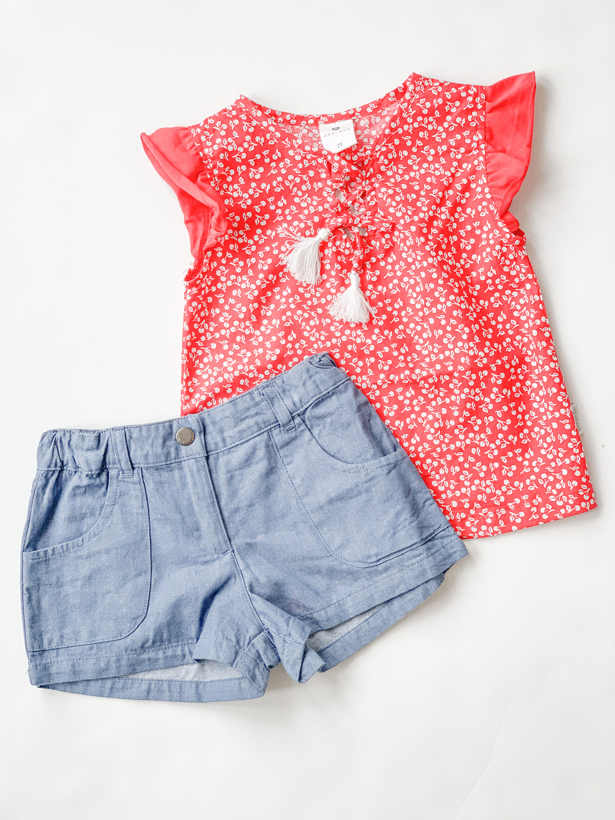 Cherries Blouse Set-4-6 girls