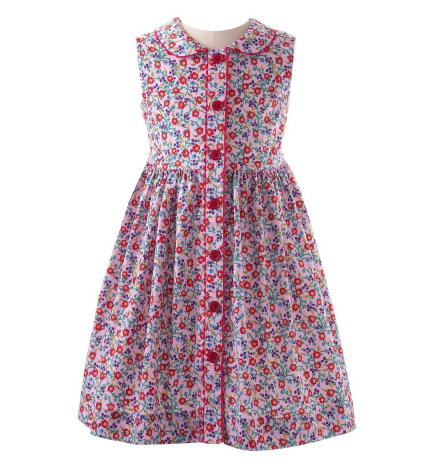 Summer Floral Button Front Dress