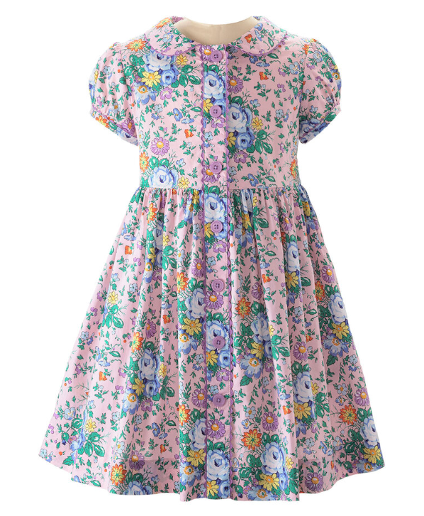Rose Button-Front Dress
