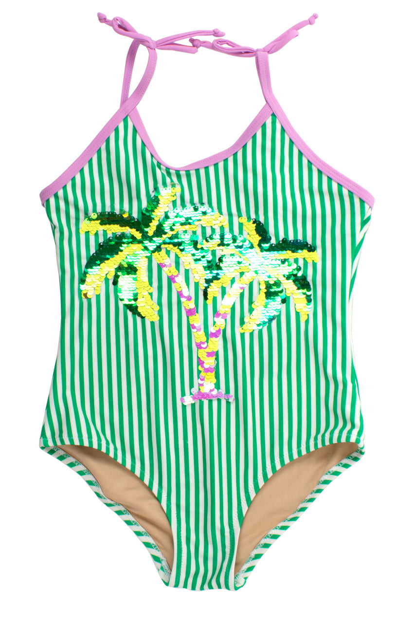 Palm Trees 1pc-Swim 4-6 girls