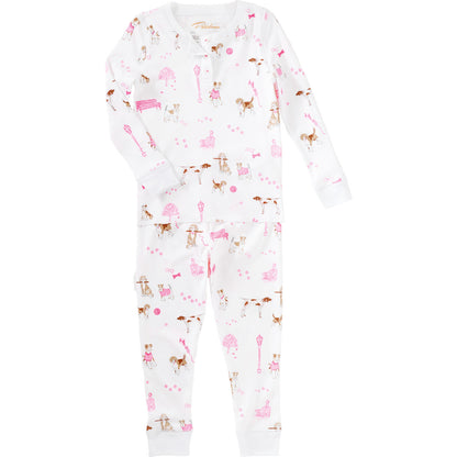 Pink Pawprints Pajama Set