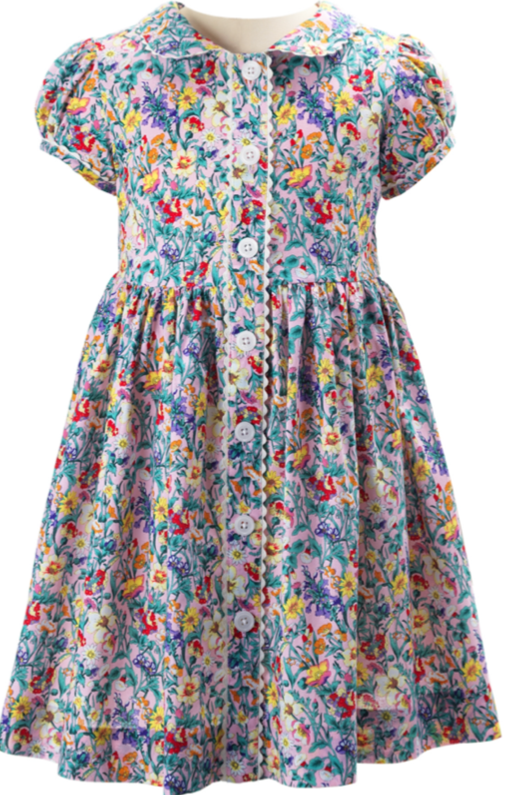 Flower Meadow Button-front dress