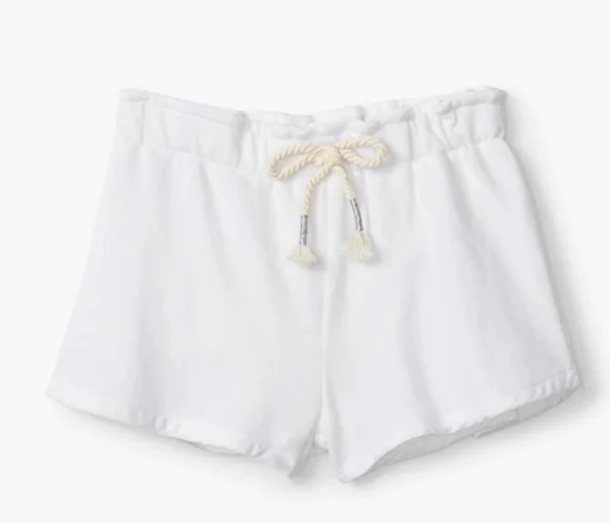 White French Terry Paper Bag Shorts