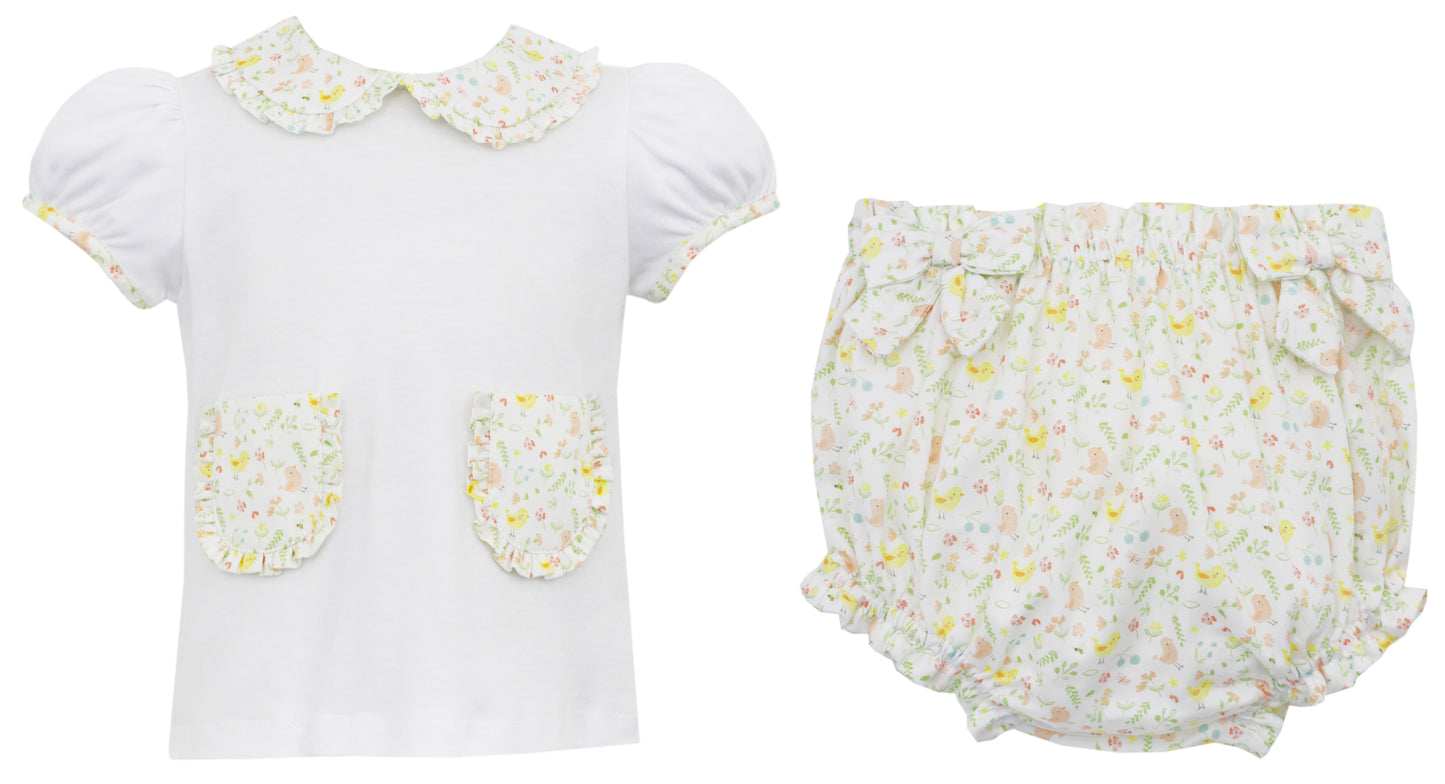 GROUP 11  BLOOMER SET CHICK PRINT 161C