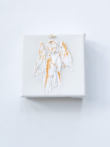 White Texture Angel on Canvas