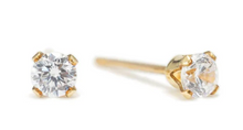 Load image into Gallery viewer, April Birthstone Gold-filled Stud Earrings