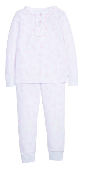 Girl Printed Jammies Pink Bunny