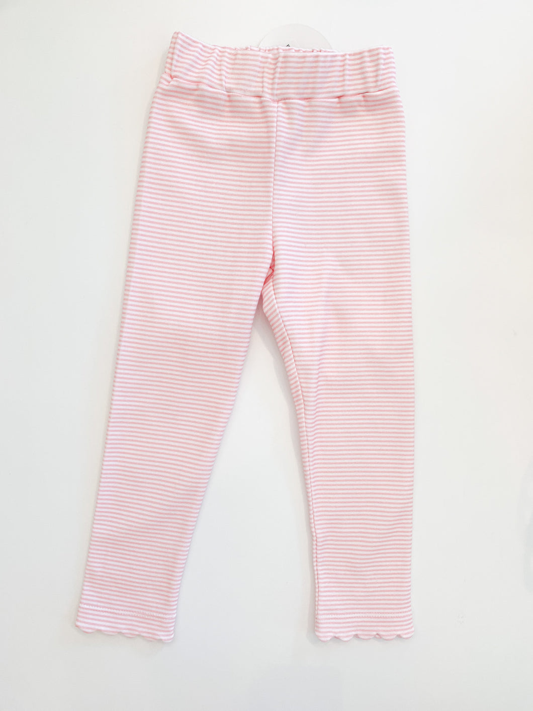 Scallop Legging Candy Stripe Pink