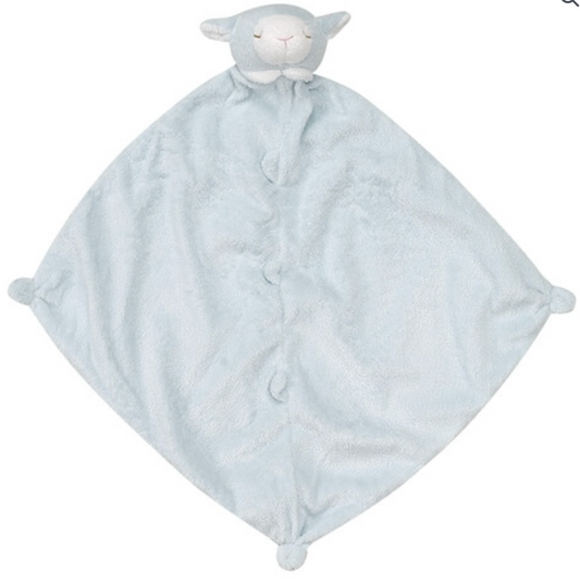 Lovie Blankie - 13 X 13 - Blue Lamb