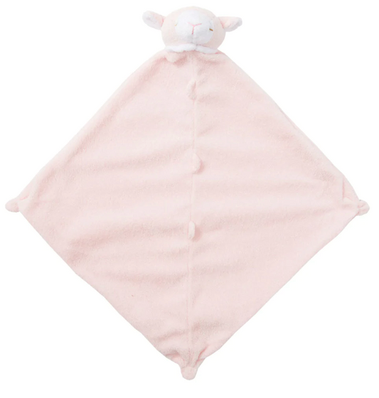 Lovie Blankie - 13 X 13 - Pink Lamb