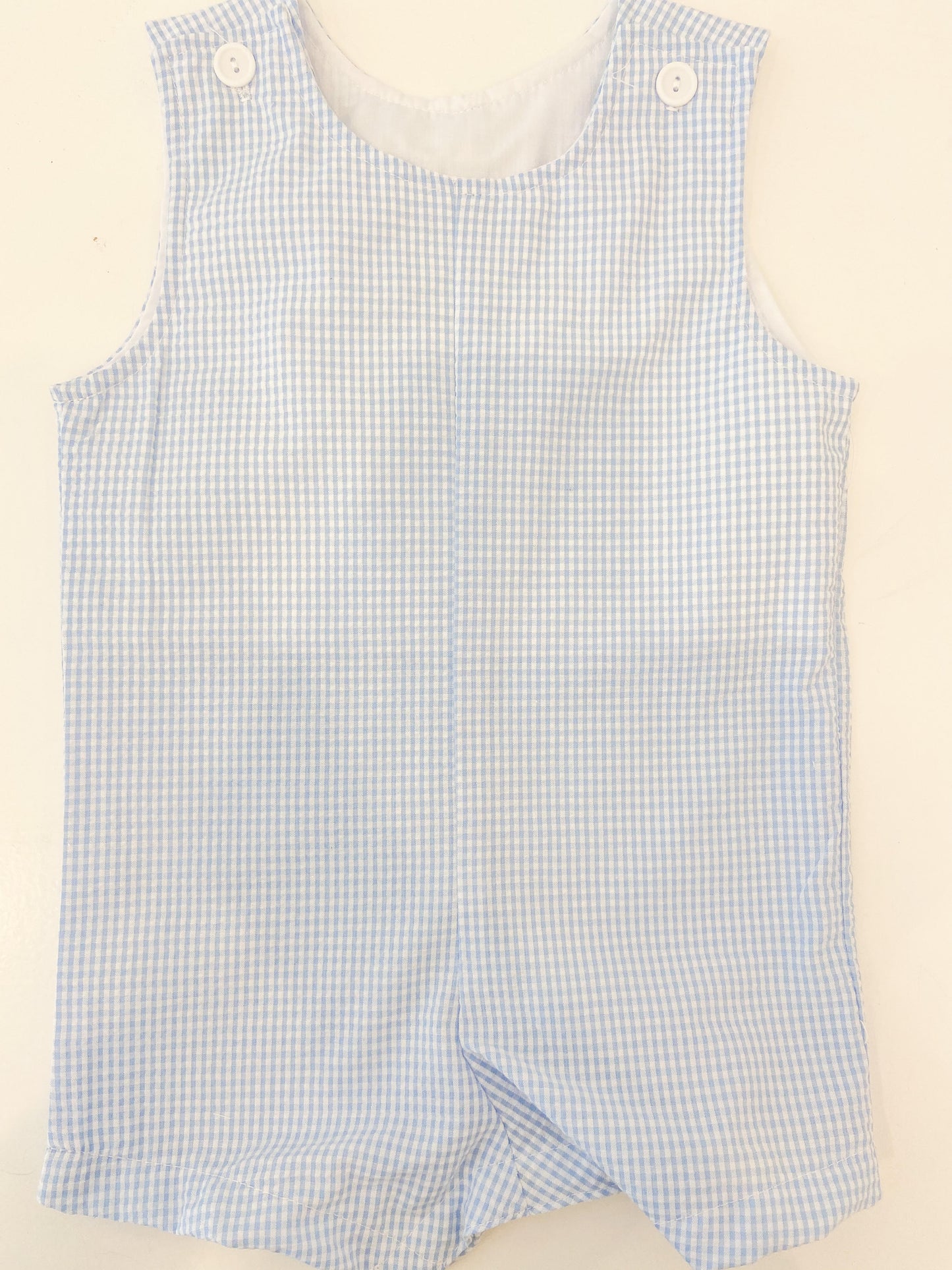 Blue Seersucker Shortall