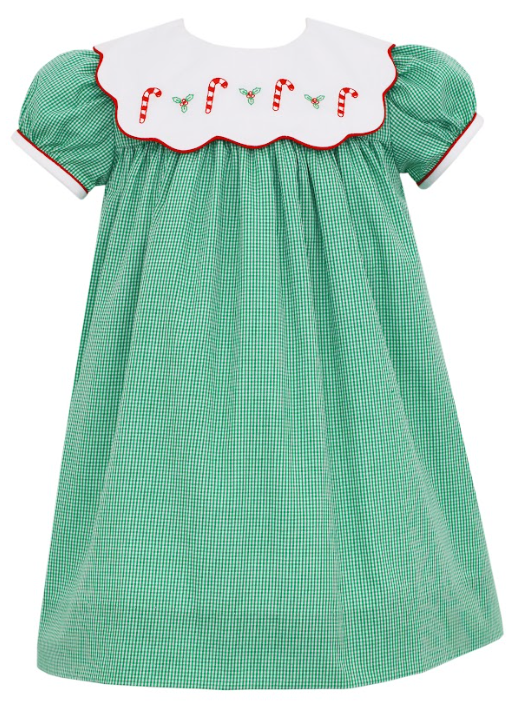 CANDY CANES FLOAT Dress SCALLOPED COLLAR 212D-BH22