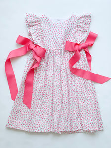 Pink Pinafore Dress-4-6 girls