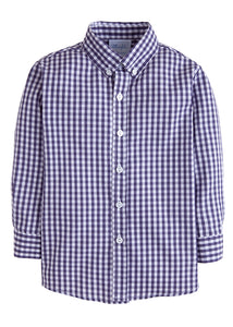 Button Down Navy Gingham