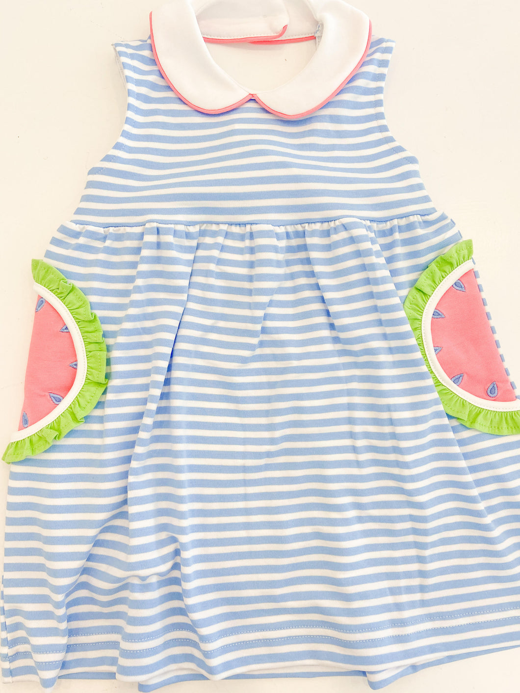 Stripe Knit Dress with Watermelon Pockets